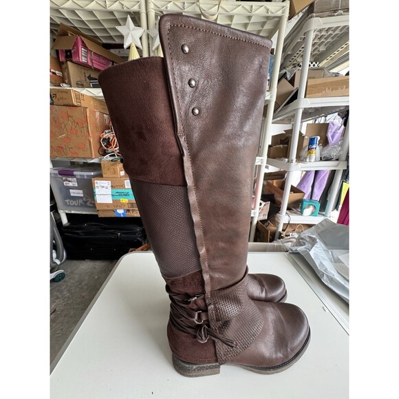 Patrizia Maxie knee high Tall Riding  boots shoe size 10M Brown - Picture 2 of 8